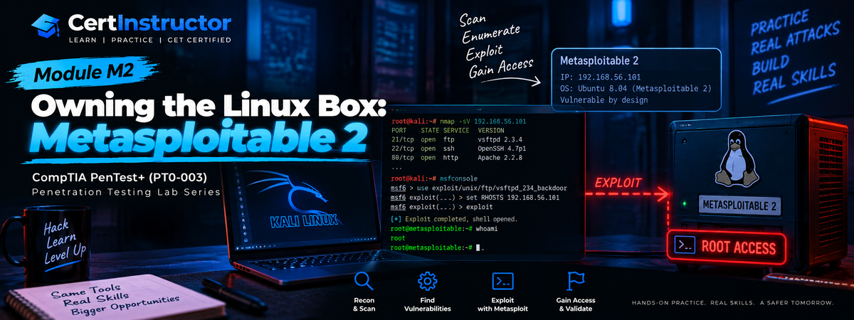 Owning the Linux Box — Metasploitable 2 (Pentest Range Module M2)