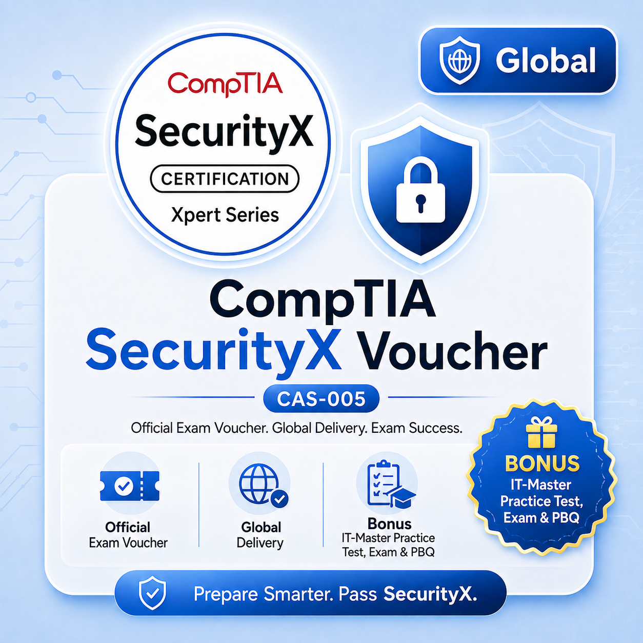 CompTIA SecurityX  (CAS-005) Exam Voucher  + Retake